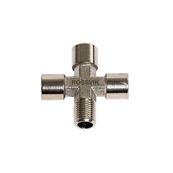 Соединитель крест FFFM 1/4" ROSSVIK A138/2.R