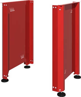 Комплект  из двух верстачных опор серии "Titan Modul".Размер опоры:105х600х865-серый-металлик 24.503