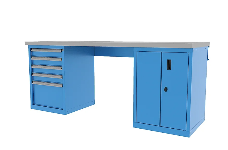 Верстак слесарный двухтумбовый синий Титан FERRUM 41.32105-5015