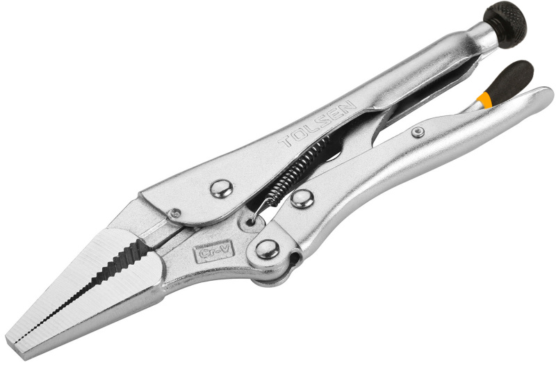 TOLSEN Зажим с фиксатором 230 мм, тонконосый TT10053