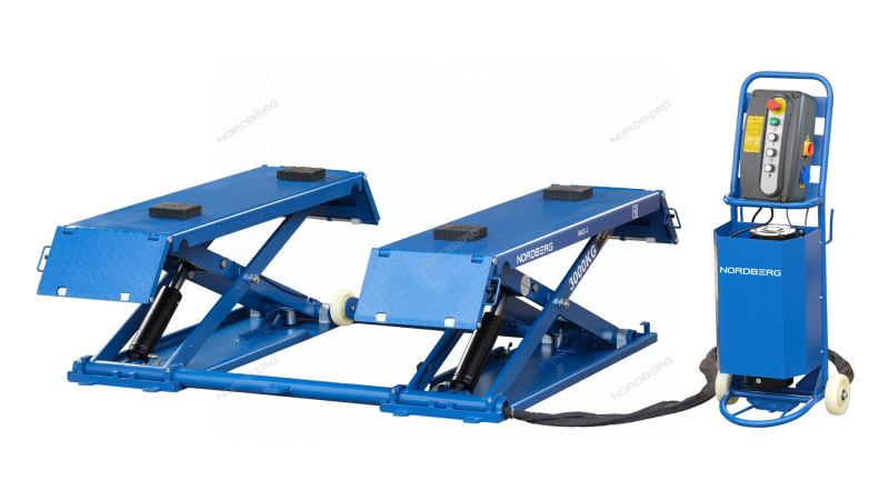 Подъемник ножничный 3 т, 220 В, синий NORDBERG N632-3B_220