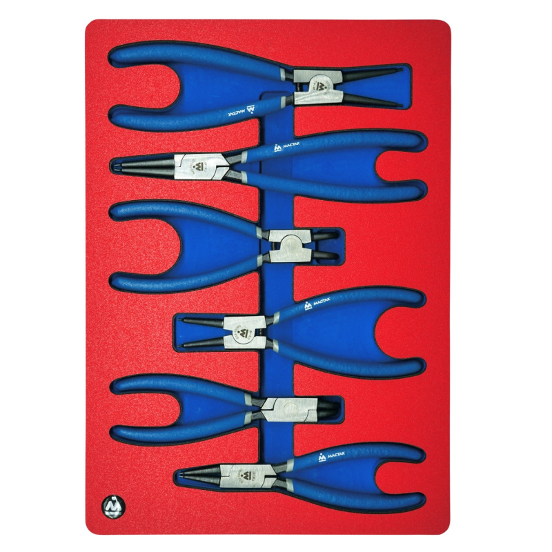 МАСТАК Набор съемников стопорных колец, ложемент, 6 предметов 5-3306