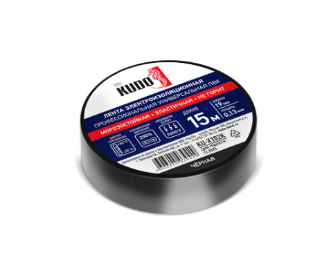 Лента электроизол-я проф. универсальная огнестойкая черная  KU-X102K