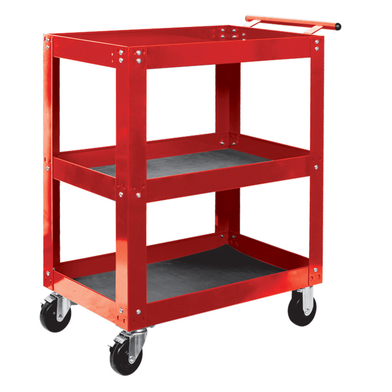 МАСТАК Тележка открытая, 3 полки, красная 520-33720R