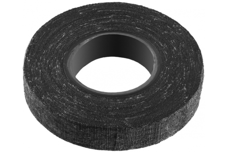 Изолента х/б, ширина 18мм, 1000 В, черная СИБИН 1230-25