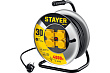 Силовой удлинитель на стальной катушке STAYER Pro 325 КГ 3x2.5 30м 55076-30_z01