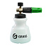 Пеноинжектор латуневый с бутылкой 1л, зеленый
